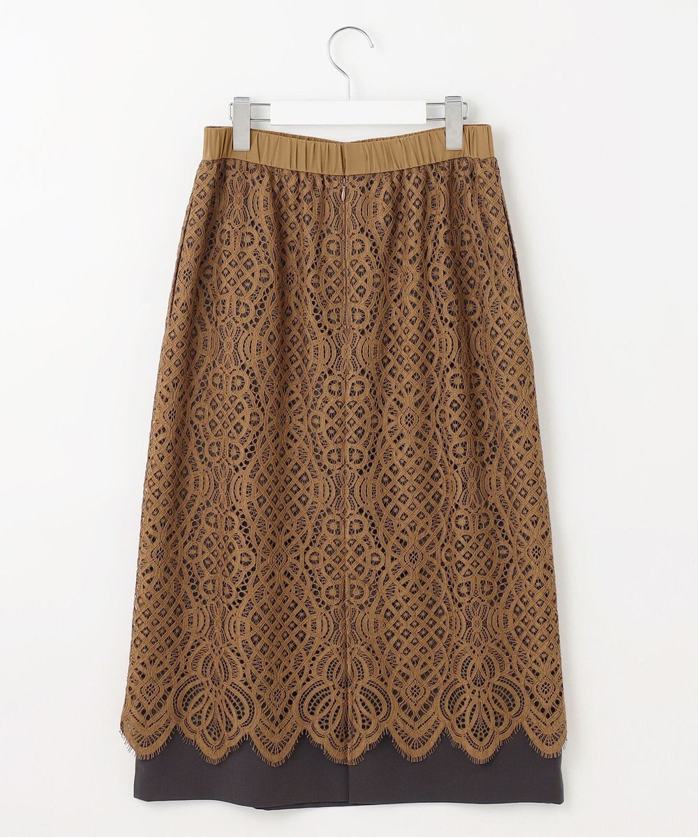 自由区 S 【SHIHOさん着用】バイカラーレース スカート 