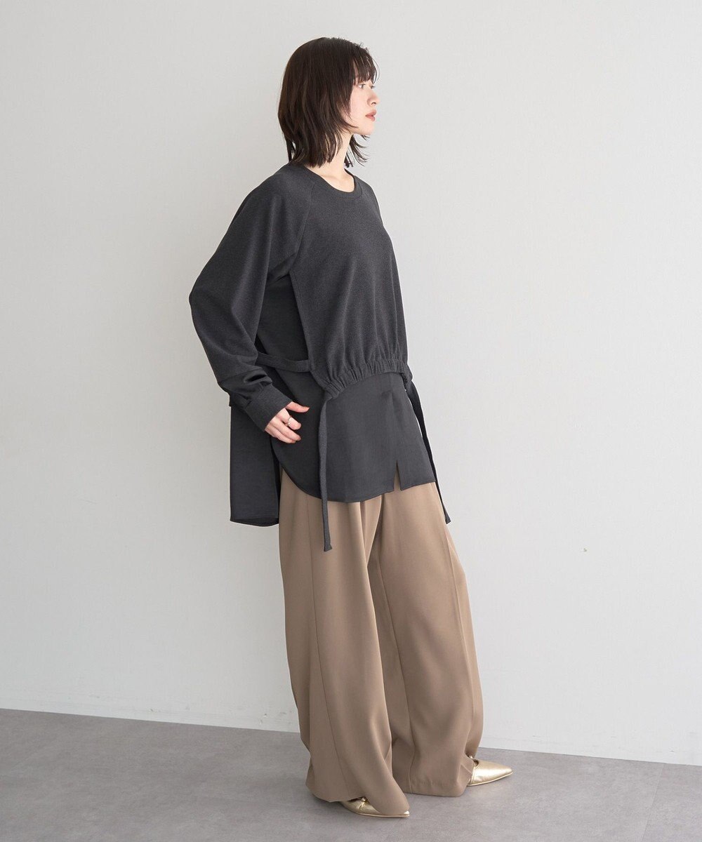 YECCA VECCA 素材MIXレイヤード起毛プルオーバー 