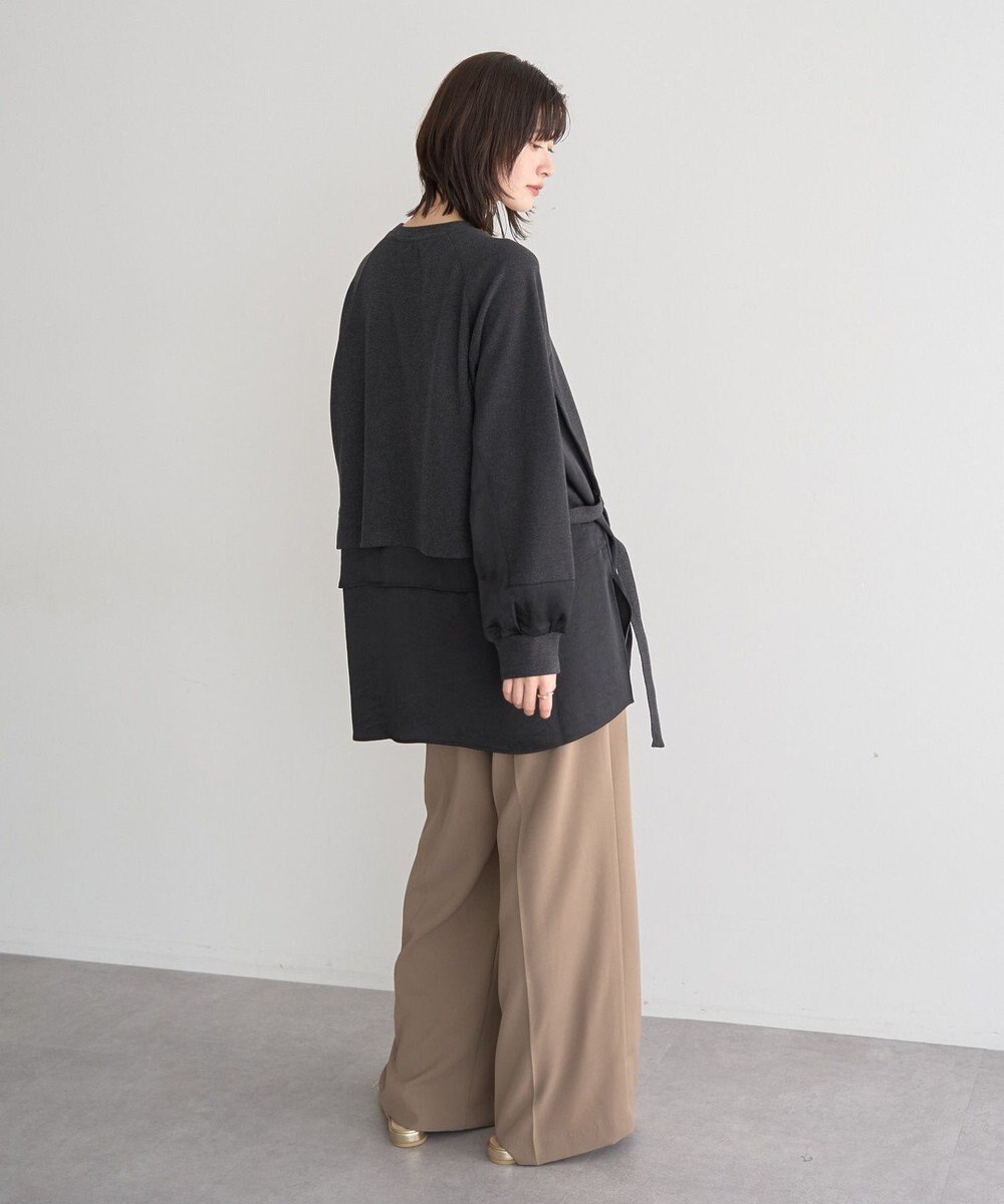 YECCA VECCA 素材MIXレイヤード起毛プルオーバー 