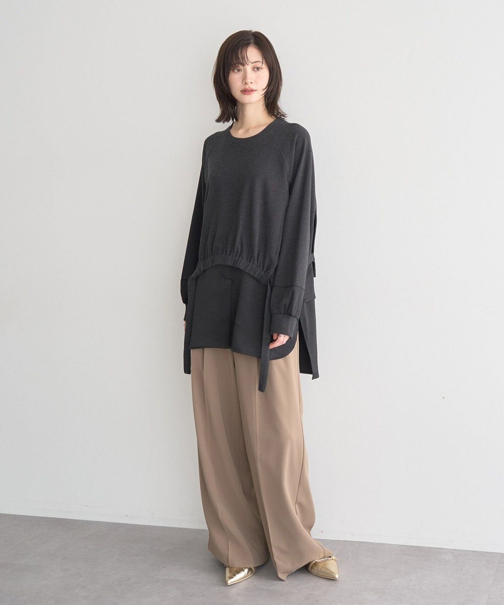 YECCA VECCA 素材MIXレイヤード起毛プルオーバー 