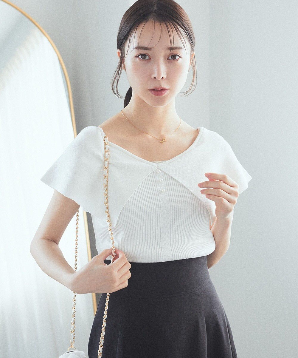 earth music&ecology ビッグカラーノースリニットトップス 