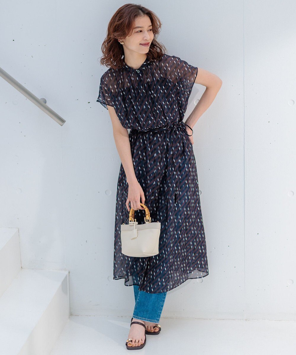 23区 【洗える】Ratti ウォールプリント ワンピース 