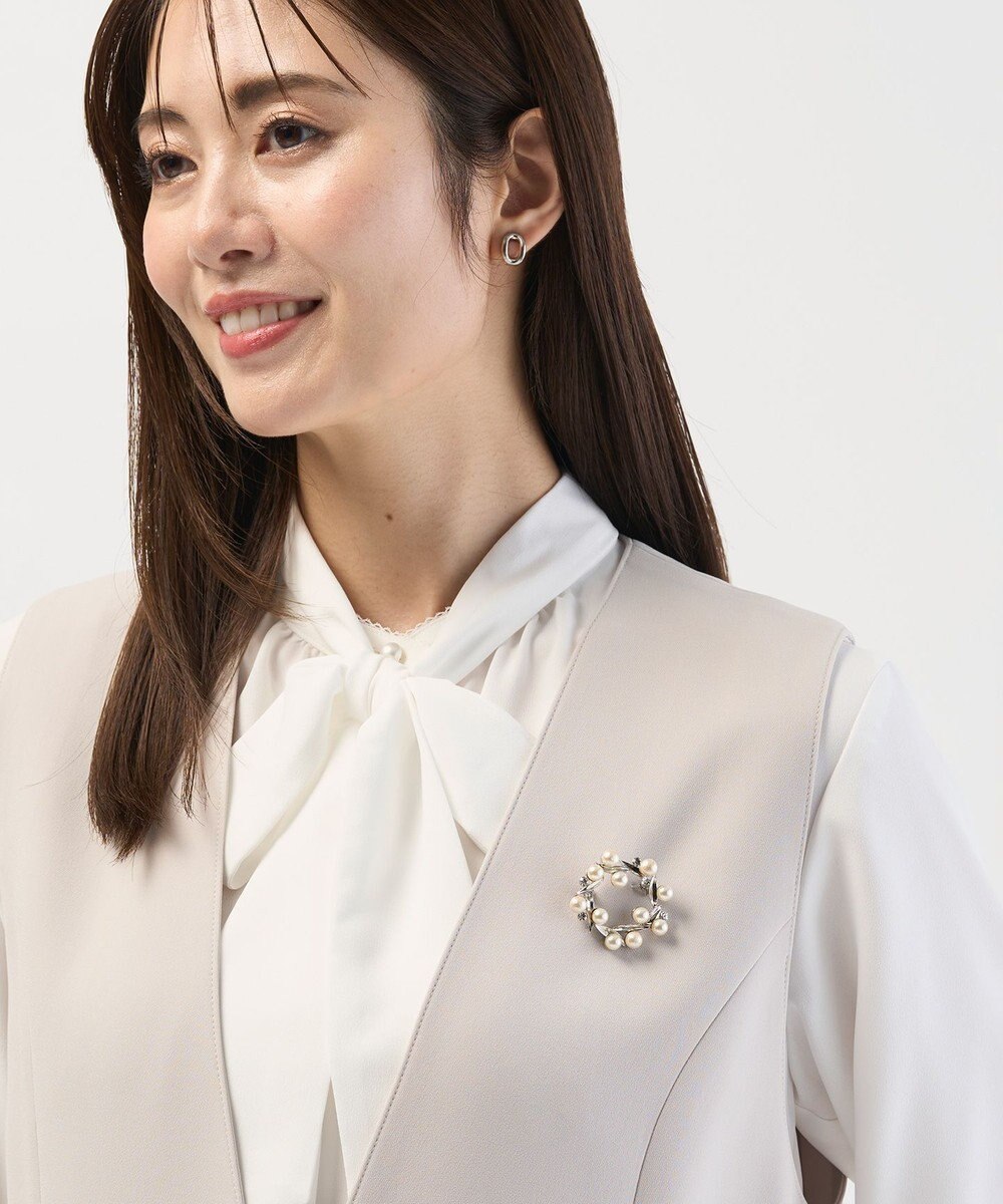 J.PRESS LADIES サークルパール ブローチ 