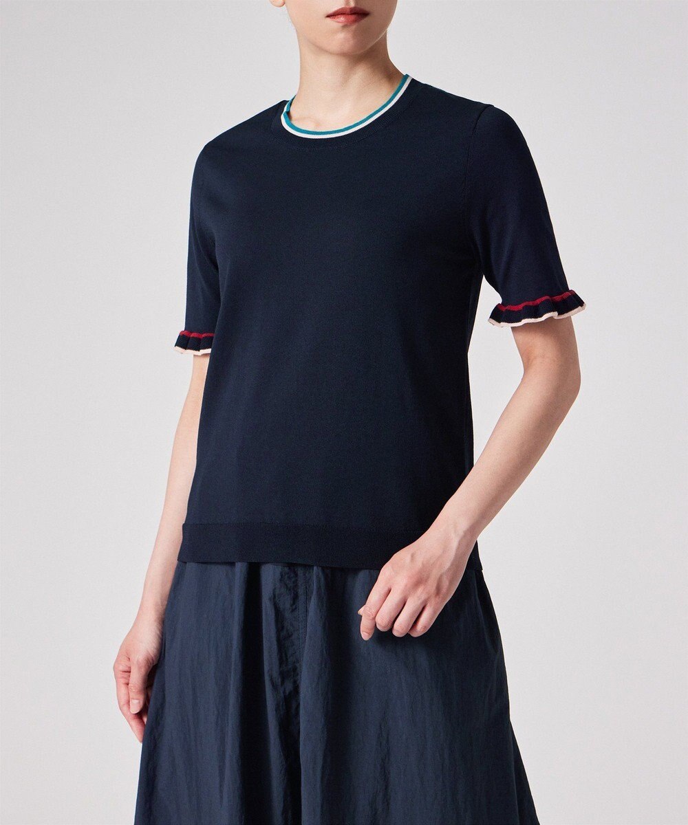 Paul Smith 【洗える】フレアスリーブ 半袖ニット 