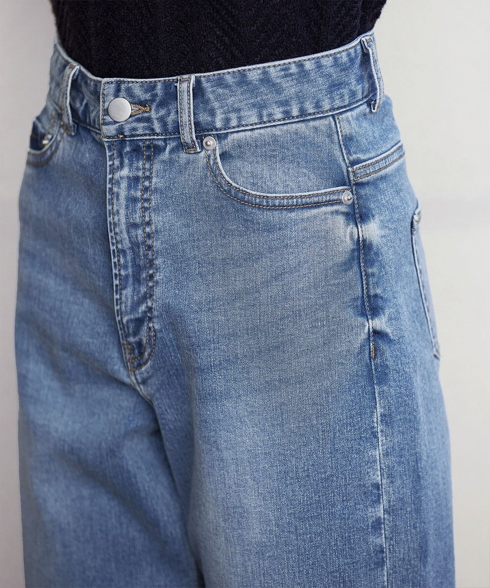 Tiaclasse 【安田美沙子さん/小倉優子さん着用】【洗える】ストレッチワイドデニム 