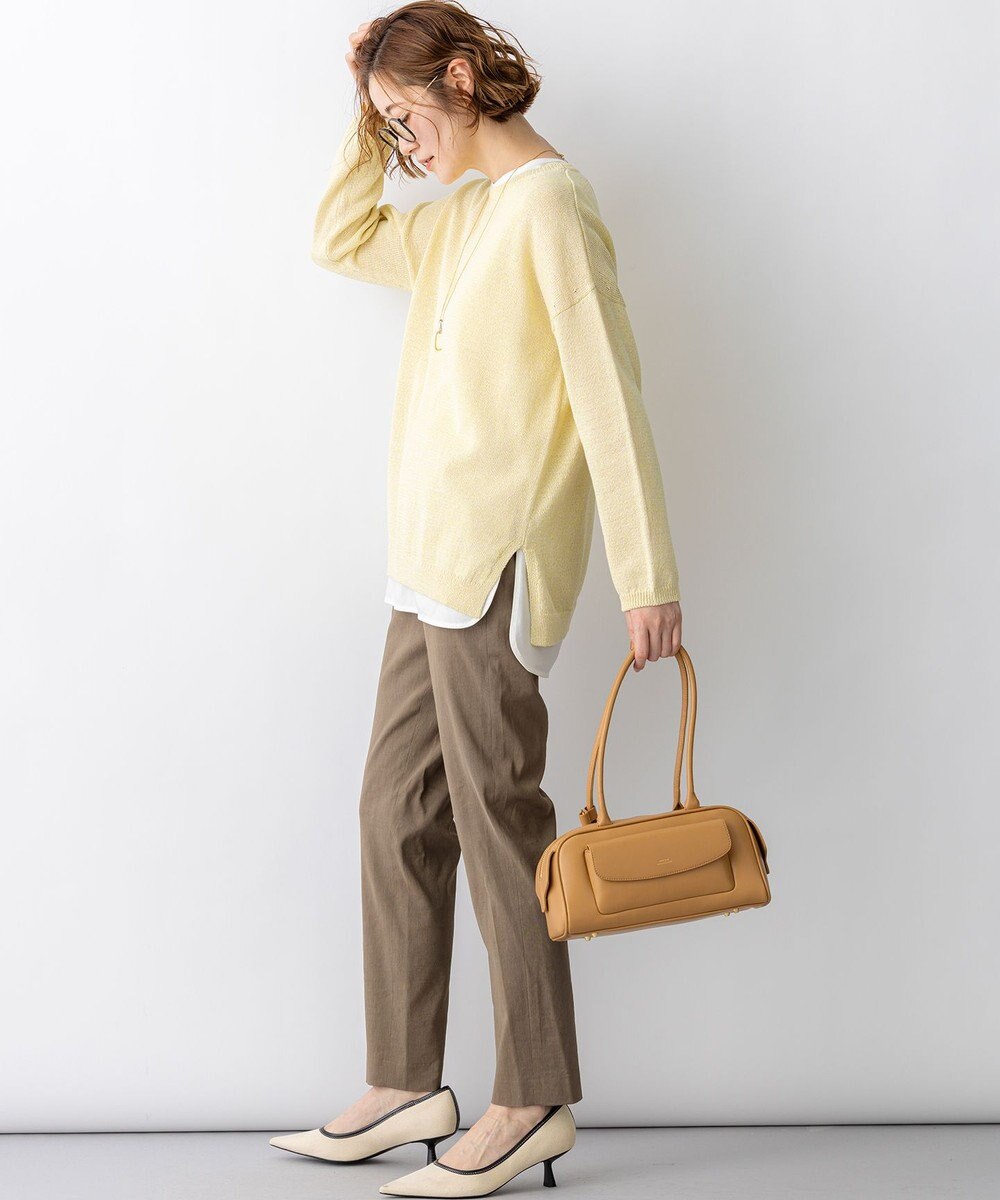 23区 【先行予約/CanCam掲載】リネンレーヨンストレッチ テーパード パンツ 