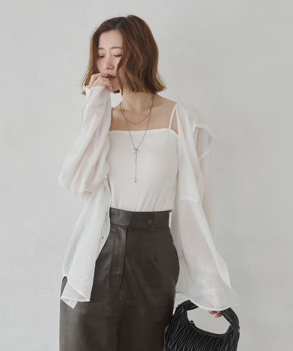 WEGO 【カップ付き】接触冷感なちゅ盛れ2WAYカップインキャミ 