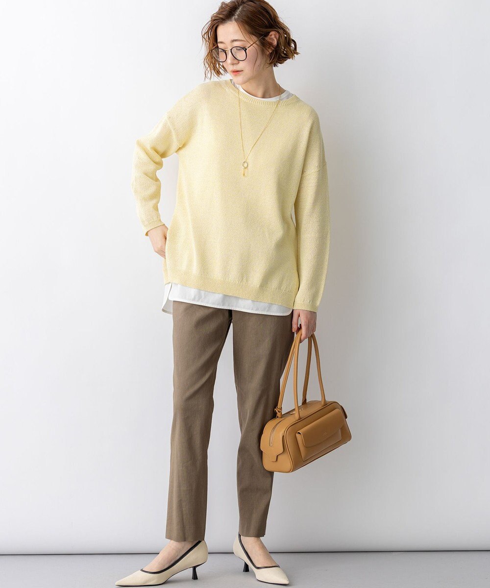 23区 【先行予約/CanCam掲載】リネンレーヨンストレッチ テーパード パンツ 