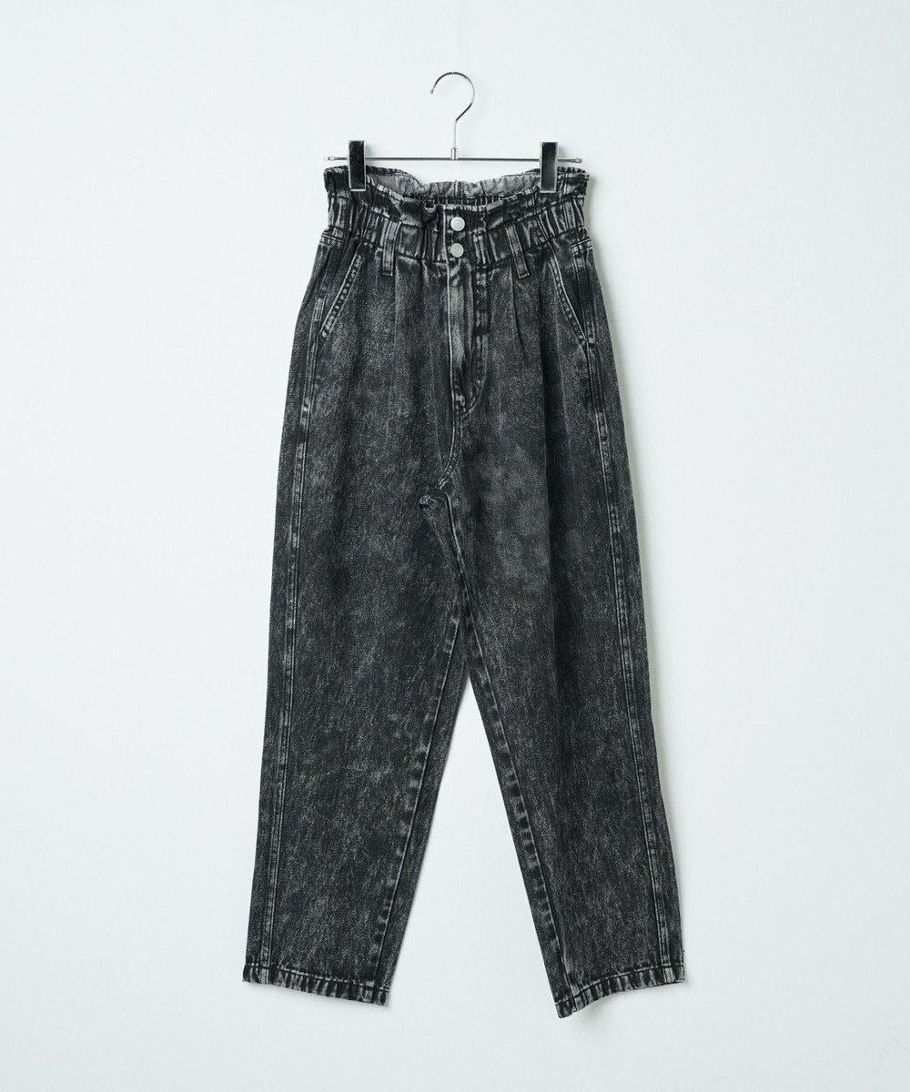 WEGO 【ウエストゴム】ウエストフリルデニムマムパンツ 