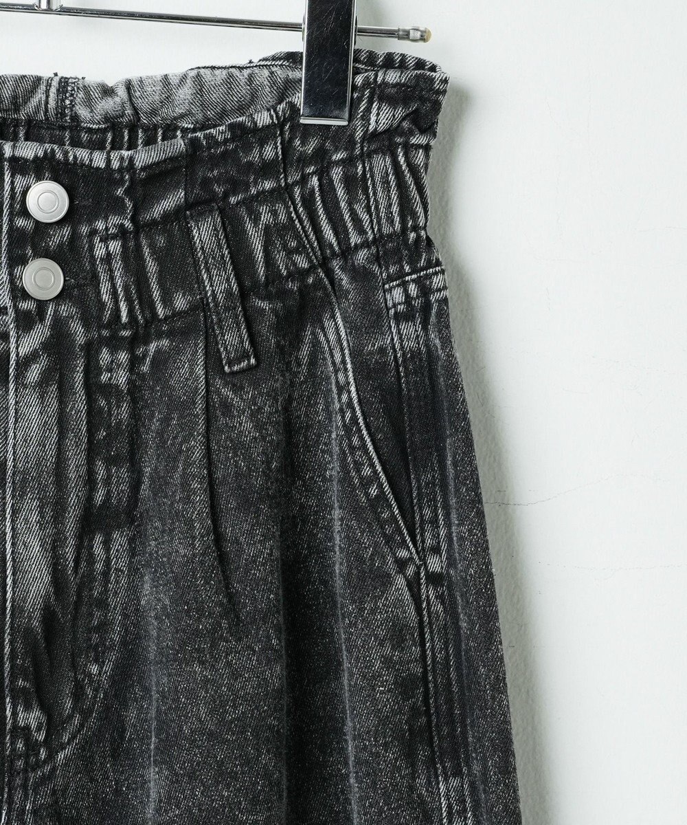 WEGO 【ウエストゴム】ウエストフリルデニムマムパンツ 