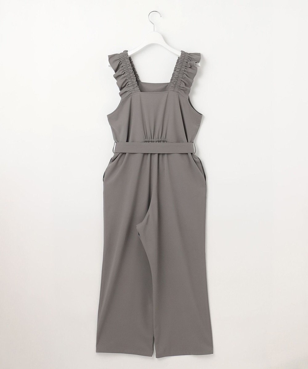 Feroux 【洗える】ショルダーフリル オールインワン 