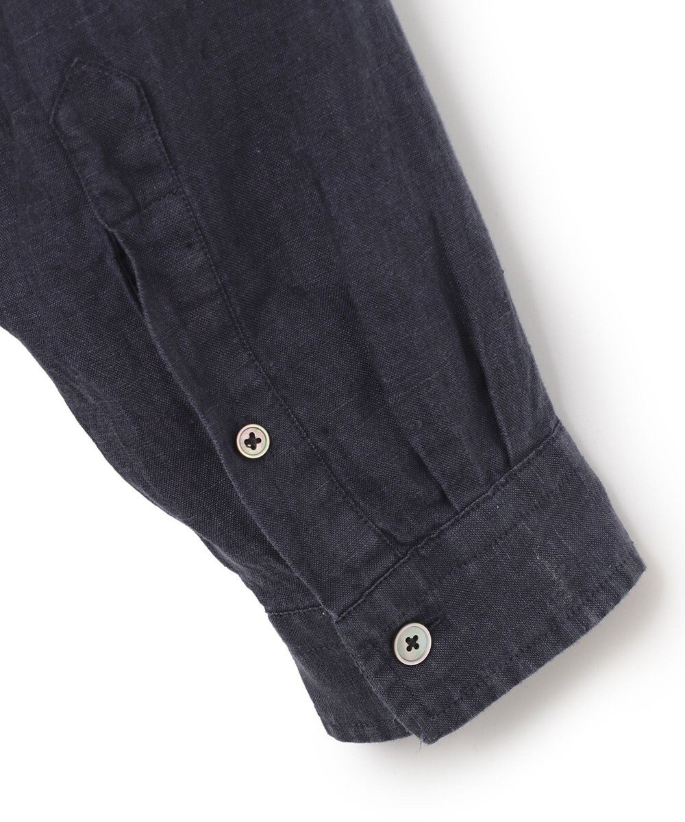 JOSEPH HOMME FRENCH LINEN OX BAND COLLAR SHIRT 