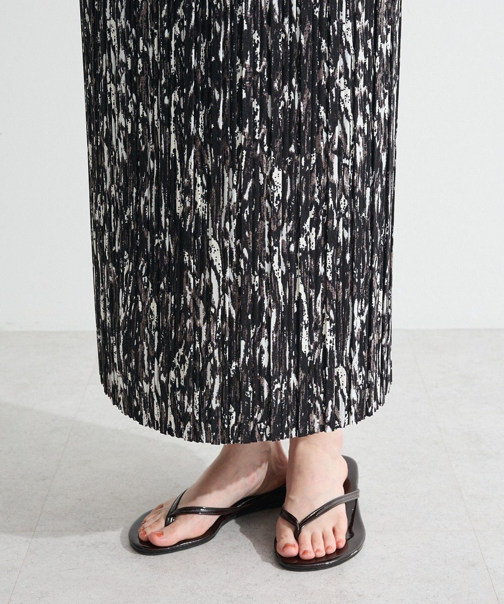 Green Parks 柄プリーツスカート 