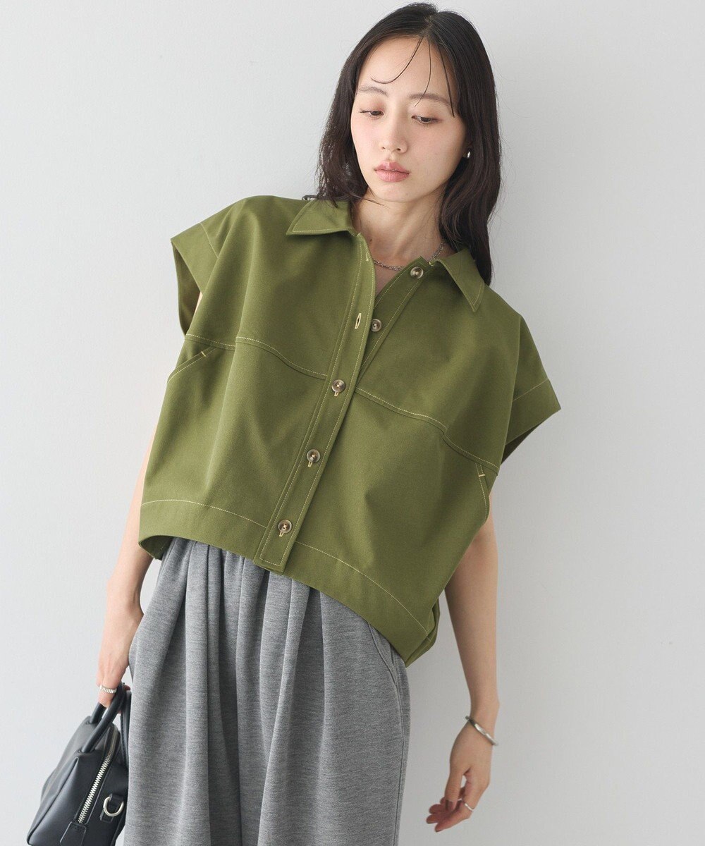 earth music&ecology コクーンフォルムシャツ 