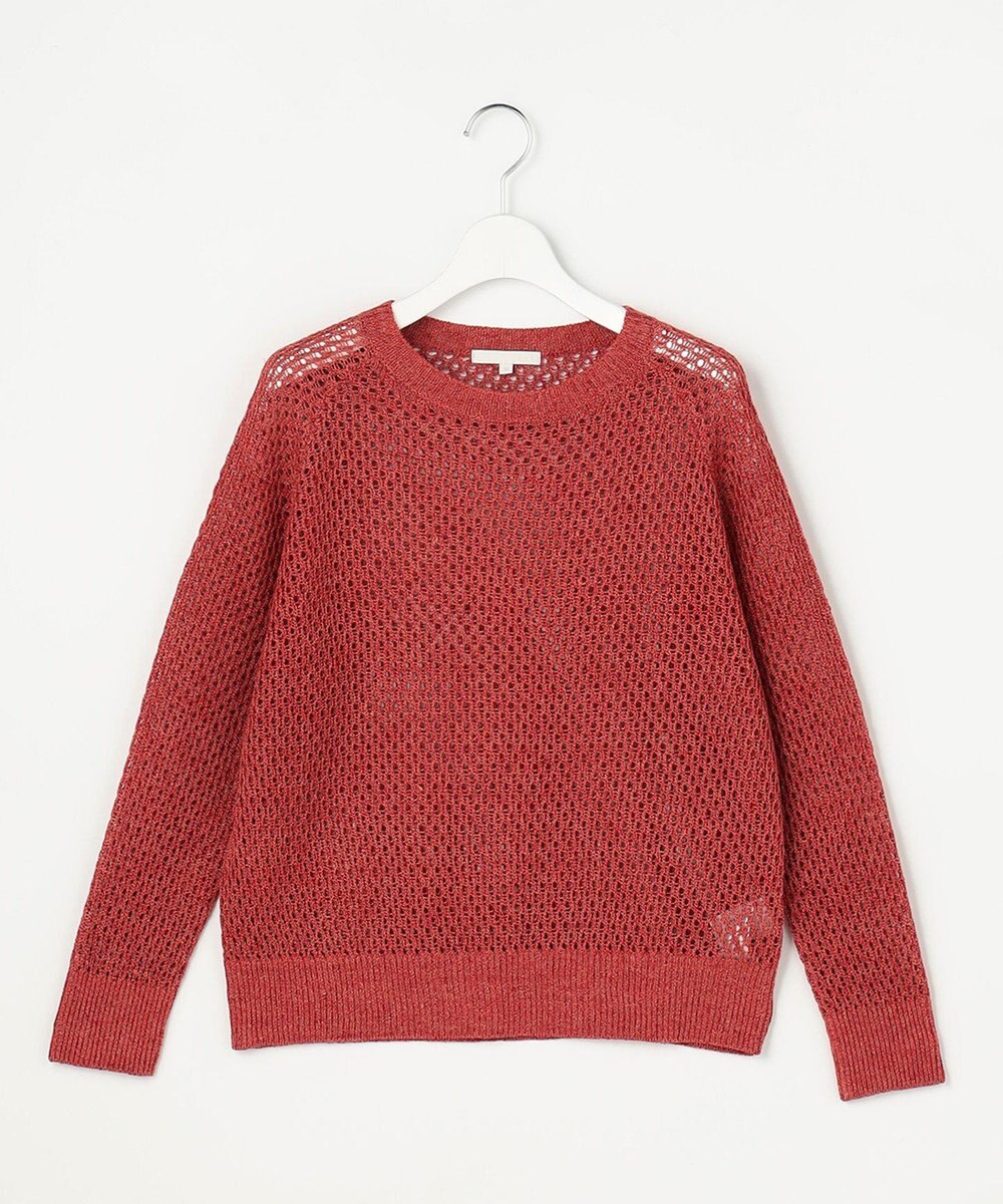 自由区 S 【SHIHOさん着用】リネンミドルゲージメッシュ ニット 