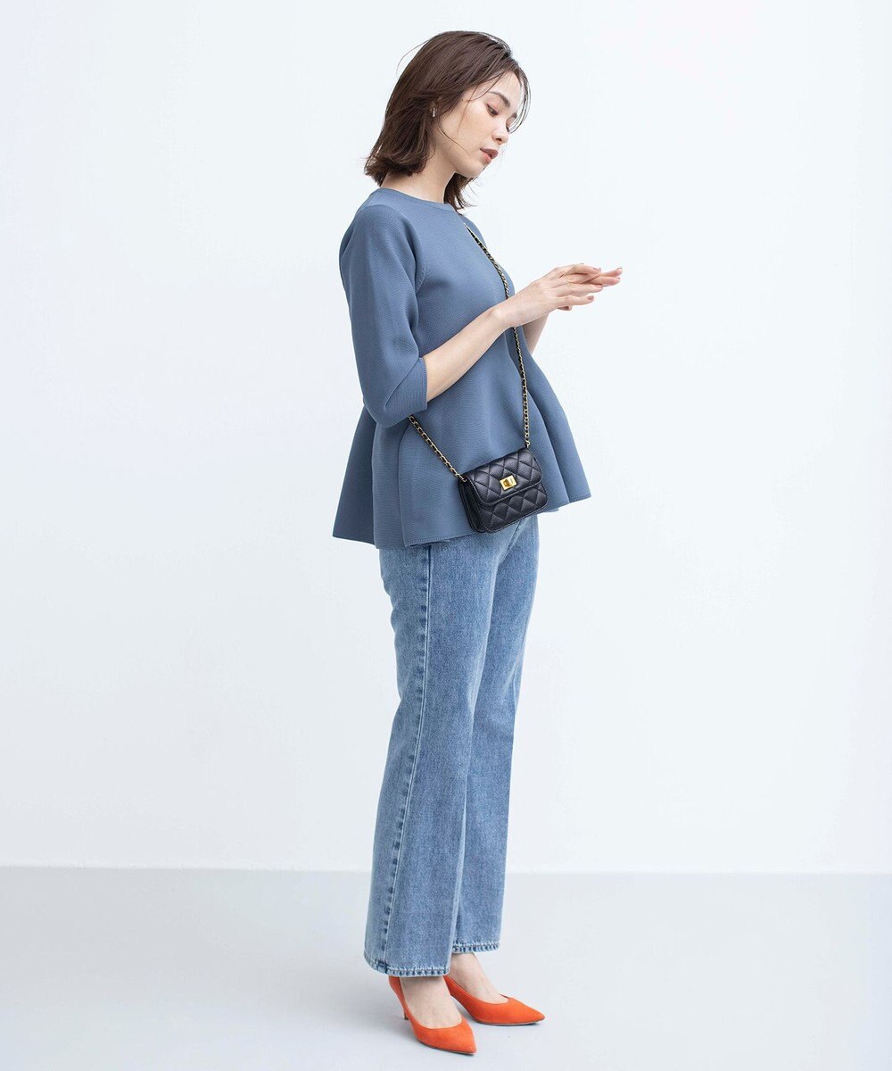 組曲 【WEB限定】スポンディッシュペプラム ニット 