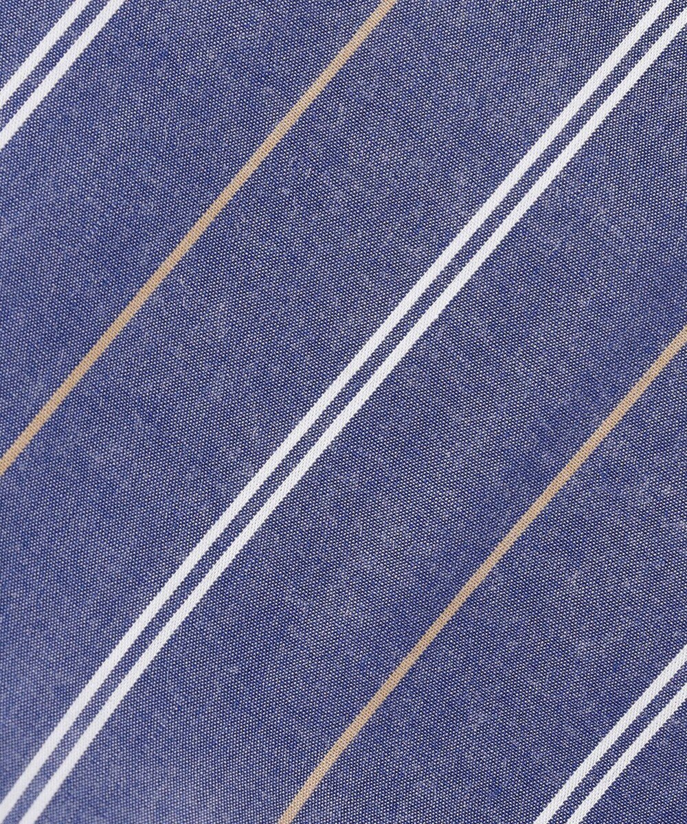 J.PRESS LADIES L 【洗える】 セルロース タイプライター ストライプ スタンドカラー ブラウス 