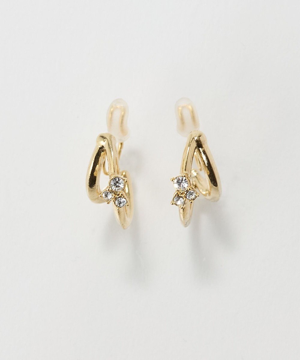 Phoebe 〈痛くないシリーズ/アレルギー対応〉シャイニーダブルフープライトフィットイヤリング　ゴールド 