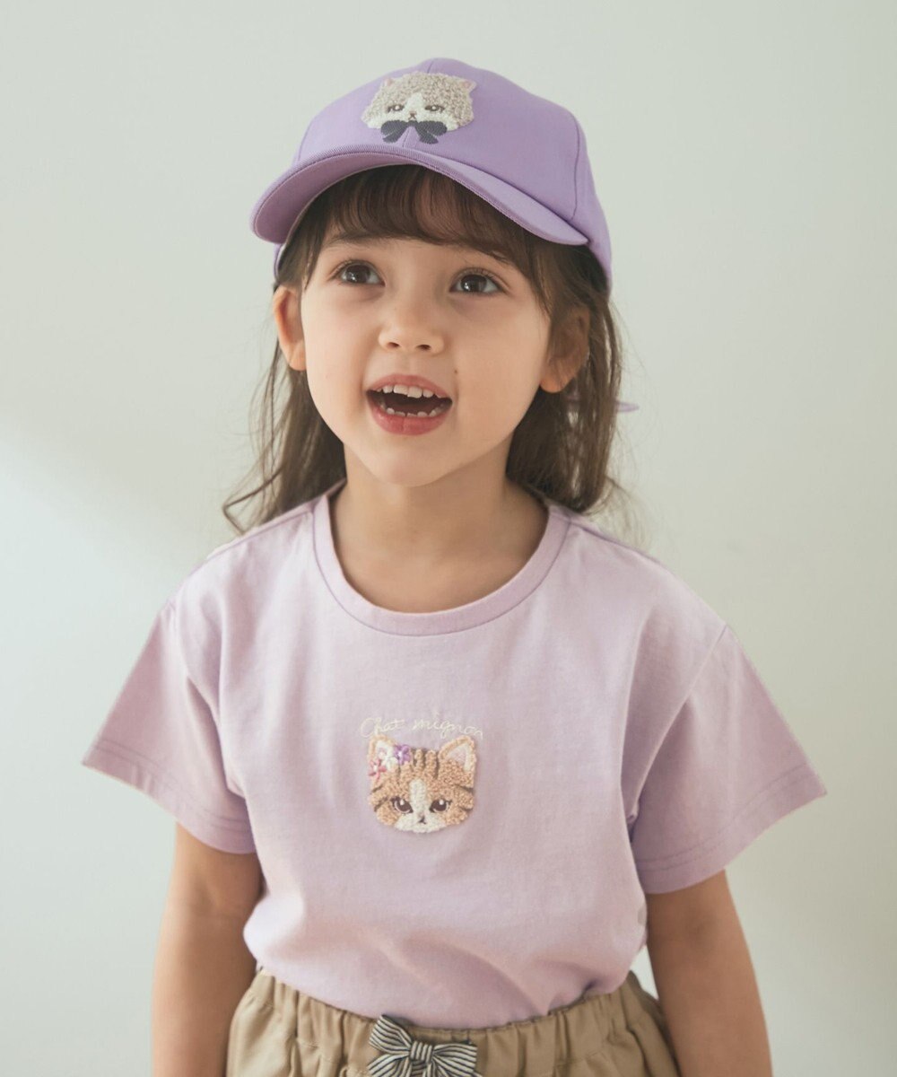 ANY KIDS オーガビッツアニマルサガラ刺繍Ｔシャツ 