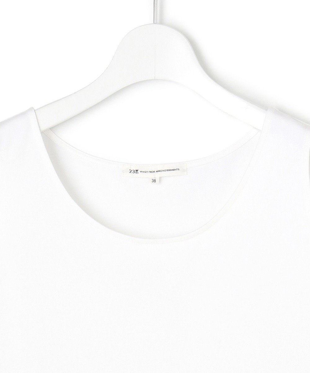 23区 【洗える】ナチュラルコットンベア タフタコンビ タンクトップ 