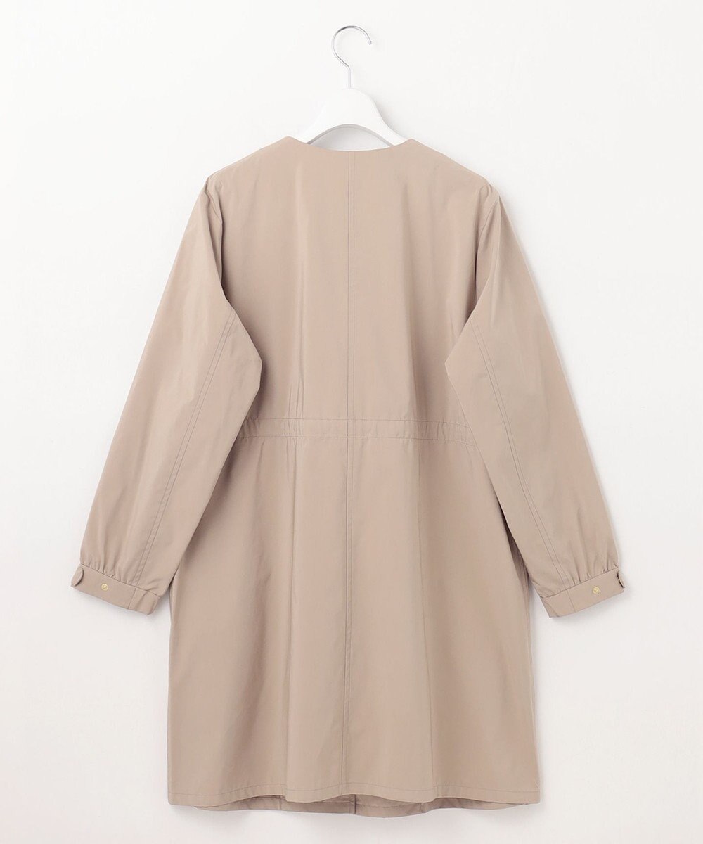 J.PRESS LADIES L 【洗える・撥水】マイクロタフタ ノーカラー ロング コート 