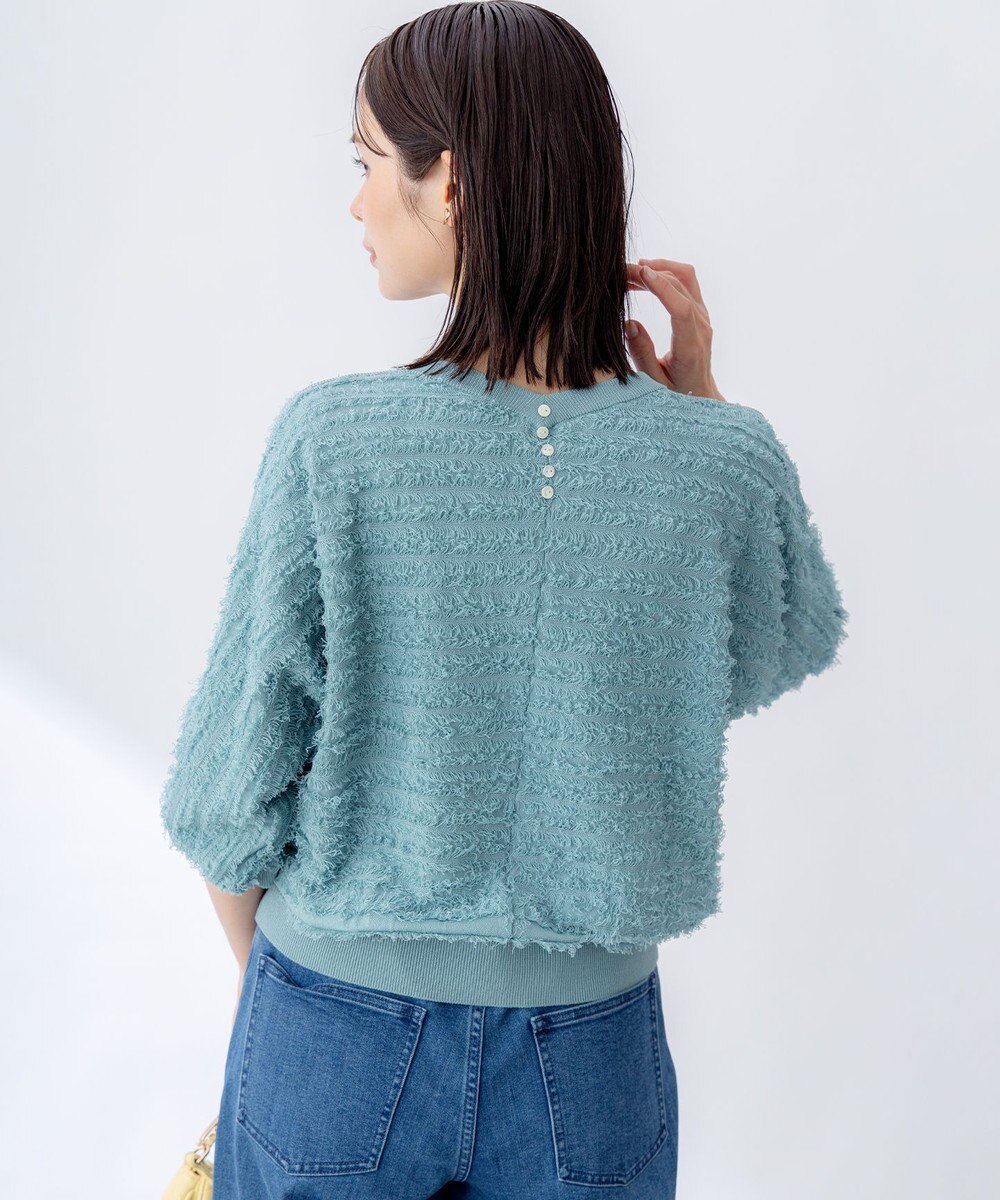 組曲 【WEB限定】カットジャガードドルマンスリーブ ニット 