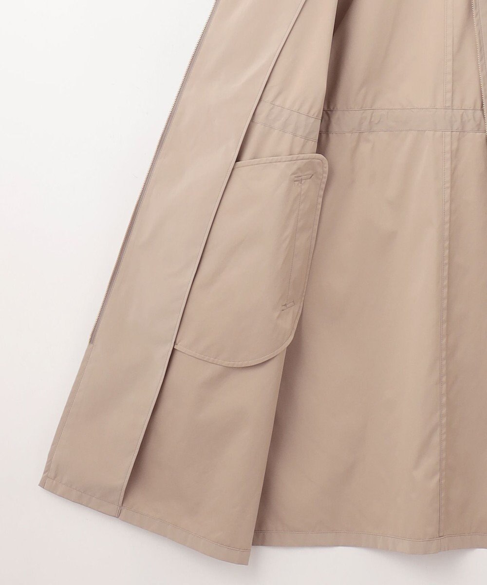 J.PRESS LADIES L 【洗える・撥水】マイクロタフタ ノーカラー ロング コート 