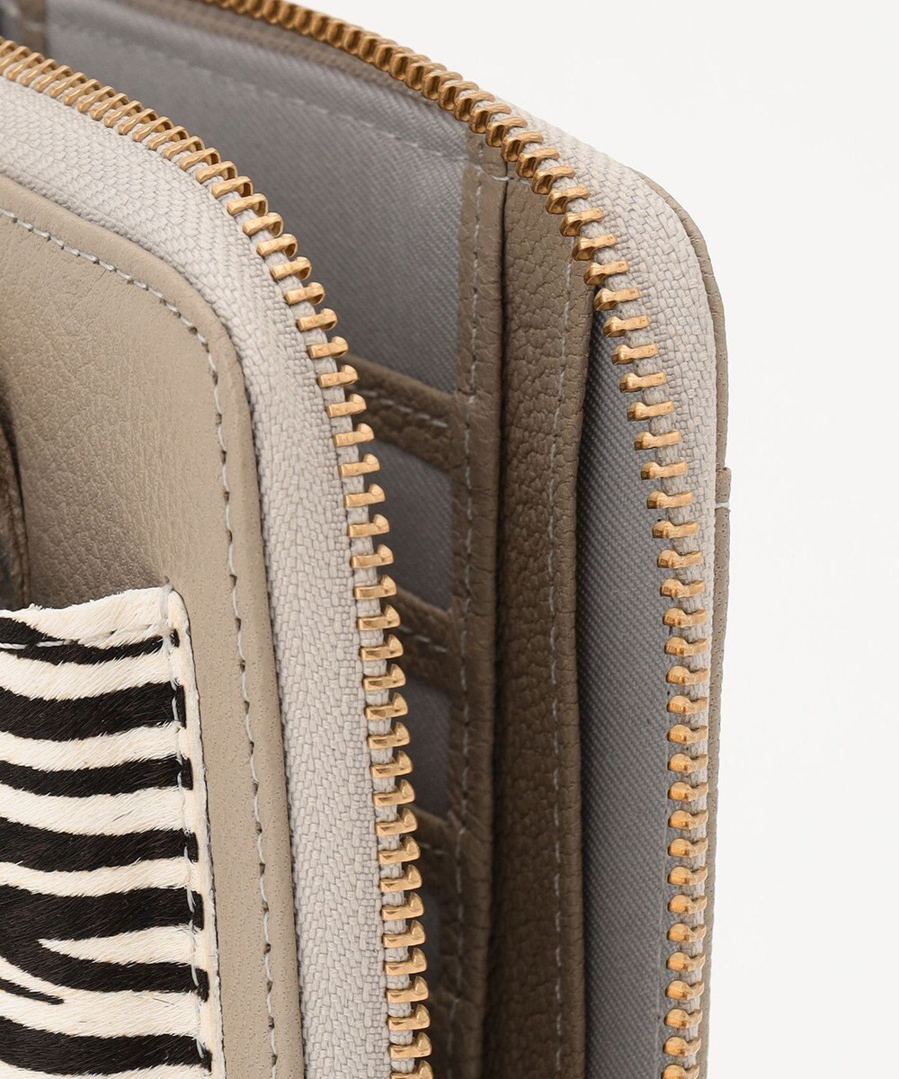 UNBILLION perche 牛革ハラコタイプ×ゴートモバイルウォレットショルダー 