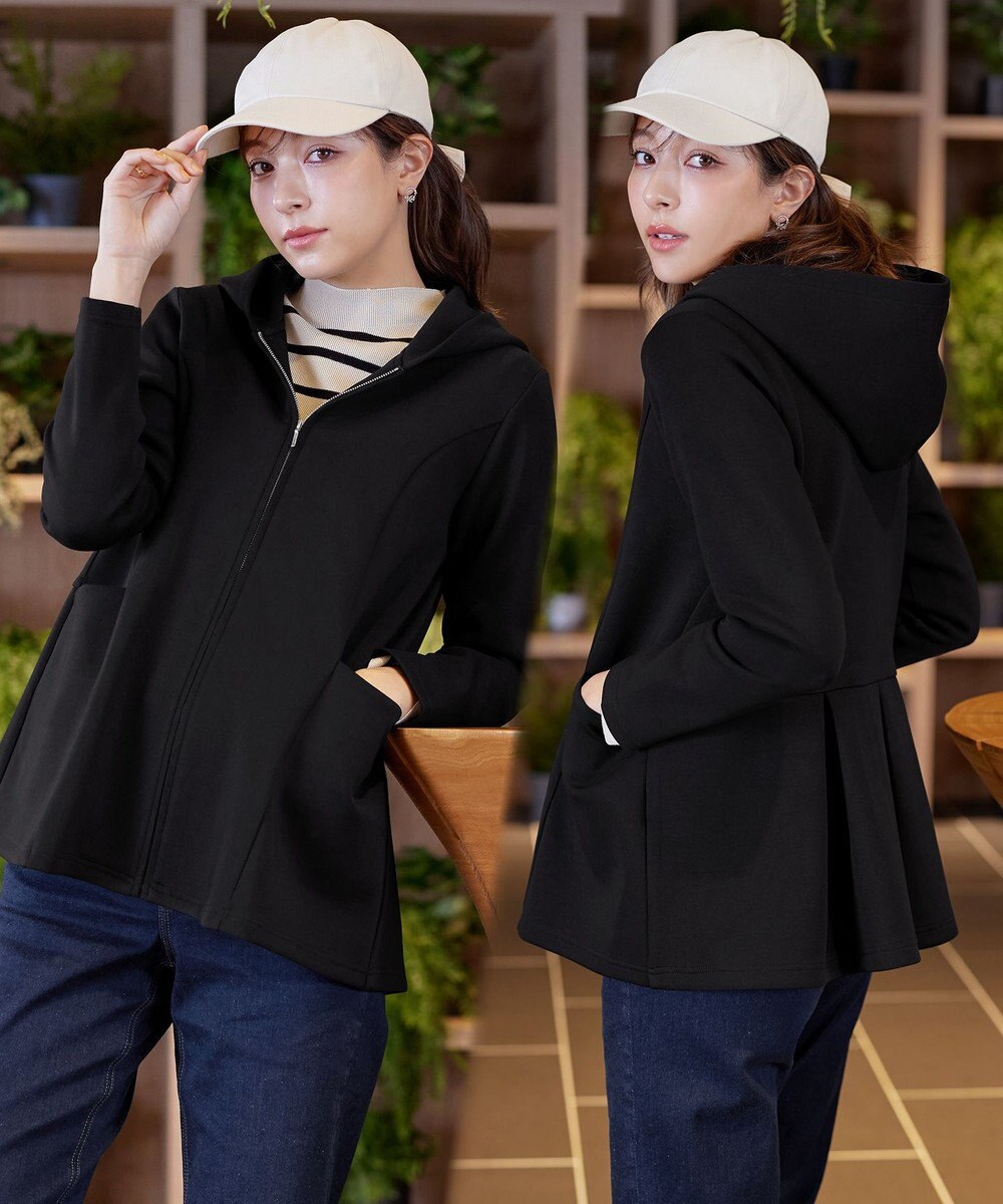 Tiaclasse L 【洗える】ソフトダンボールバックフレアフーディー 