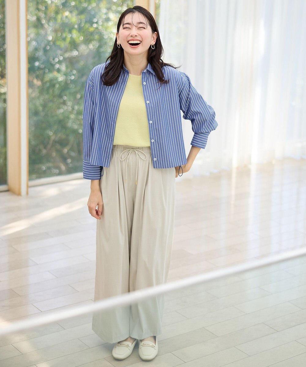 ANY 【洗濯機可】ストライプドロストシャツ 