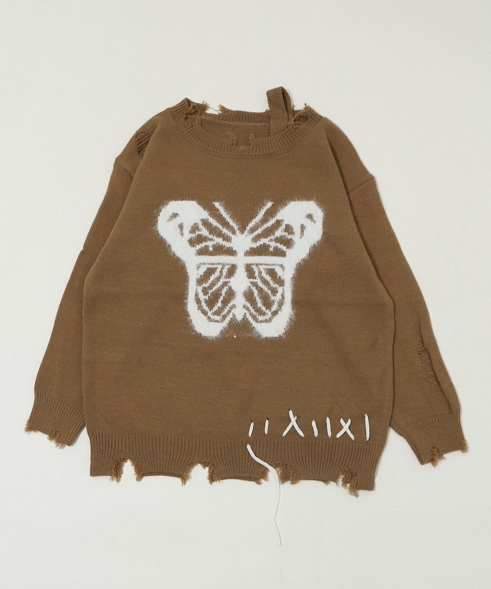 WEGO バタフライダメージニット 