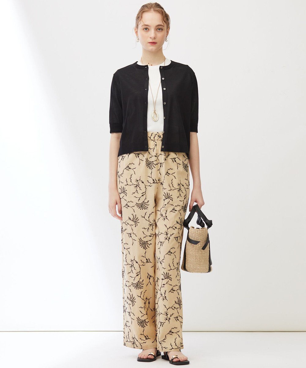 23区 【Indian Factory】フラワーエンブロイダリー ワイドパンツ 
