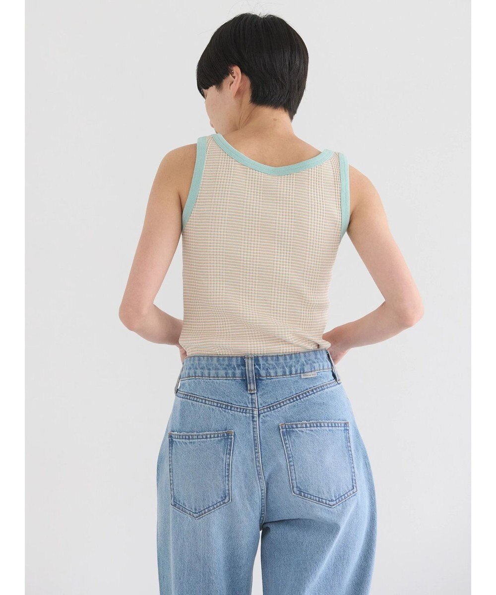 AMERICAN HOLIC 針抜きテレコボーダータンクトップ 