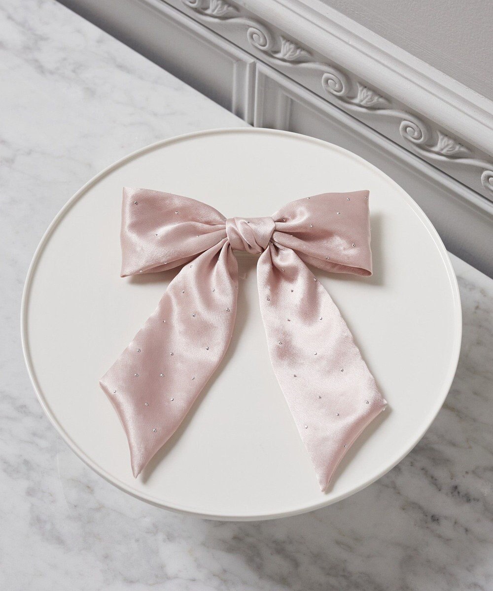 Maison de FLEUR ランダムビジューリボンバレッタ 