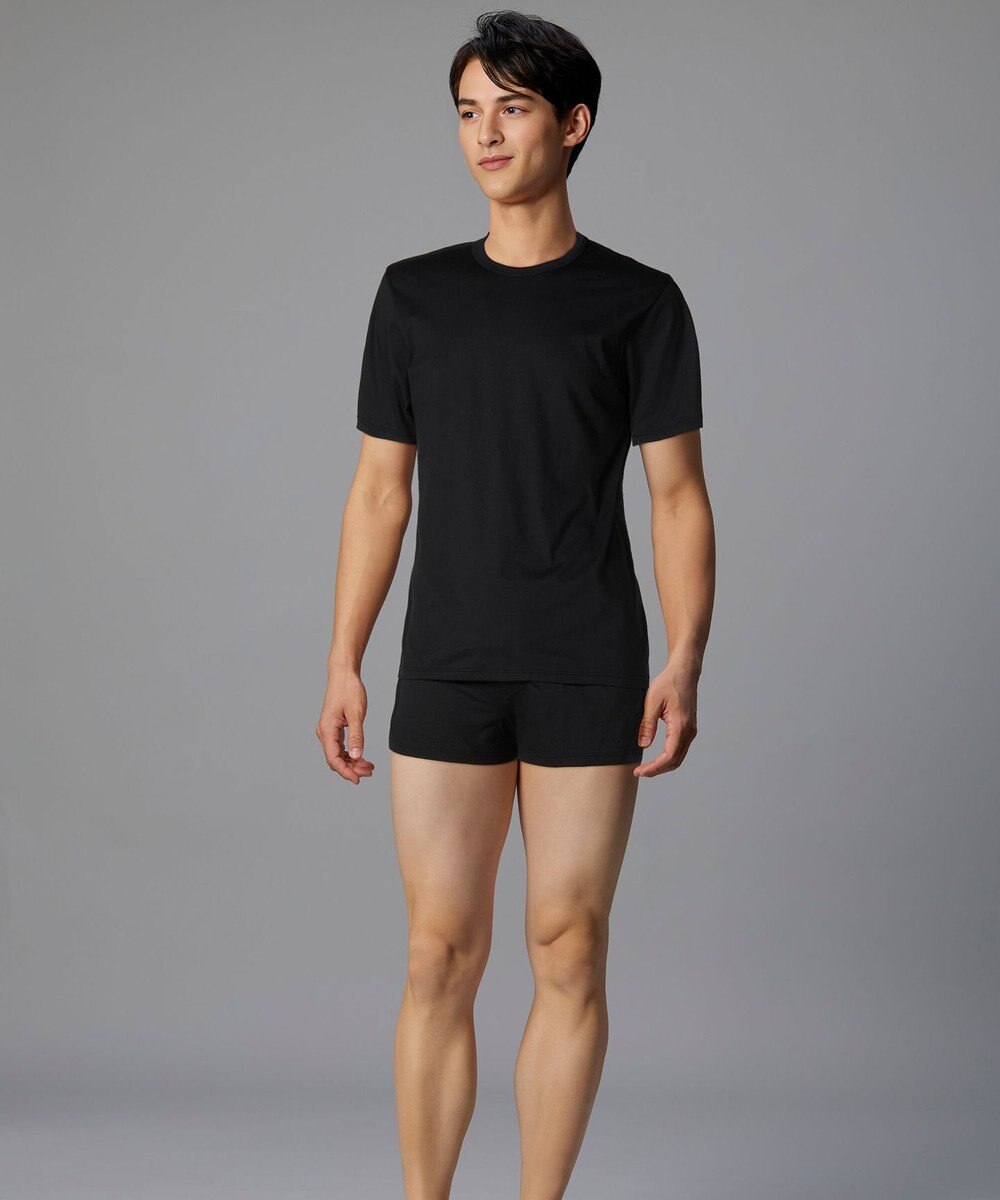 WACOAL MEN インナー　3分袖　綿100％　吸汗速乾　抗菌防臭　クルーネック　アウターとしても着用可能　/ブロス　GL5300 