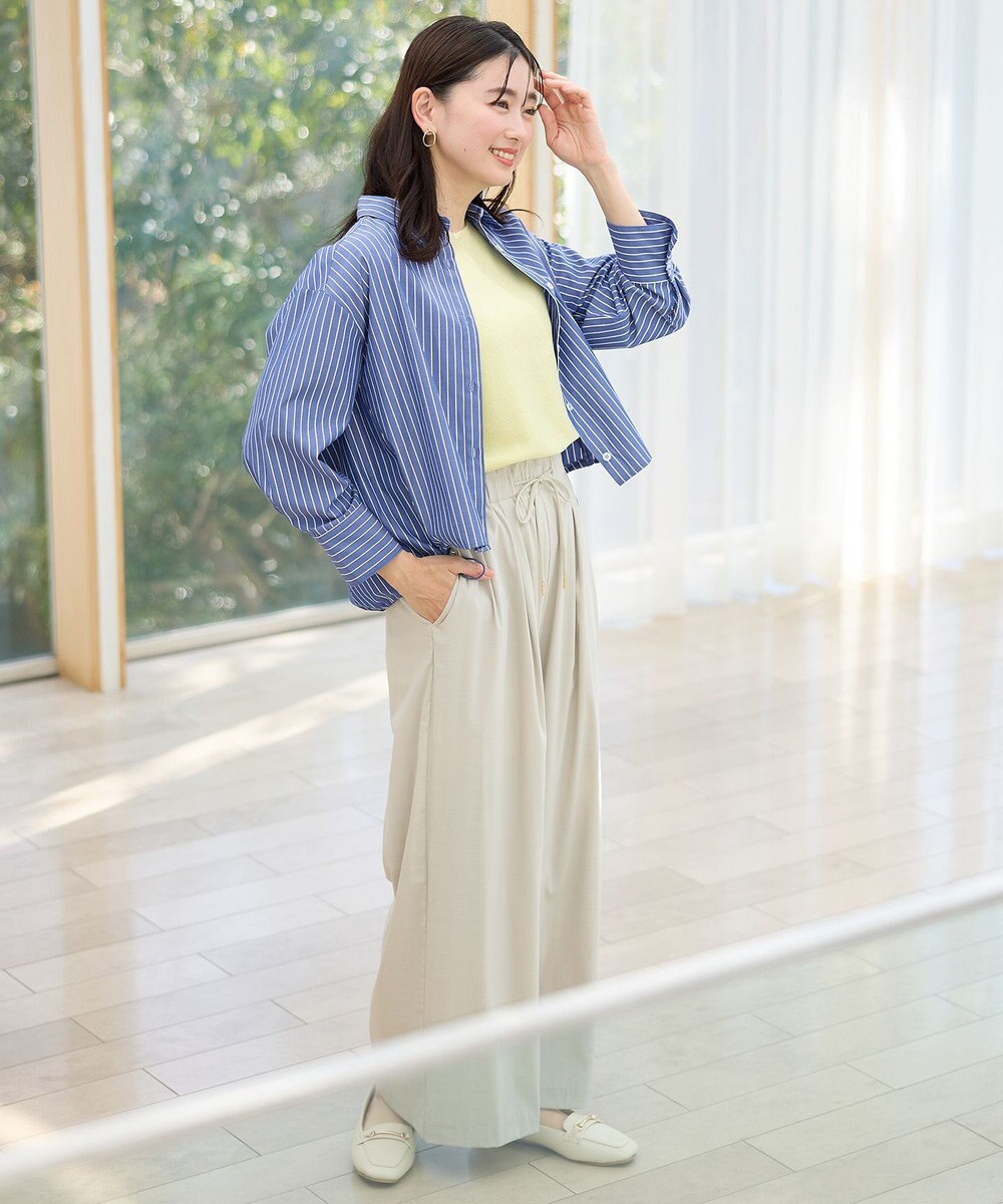 ANY 【洗濯機可】ストライプドロストシャツ 