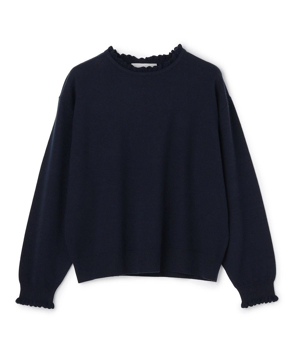 UNFILO フリルトリミング ニット 