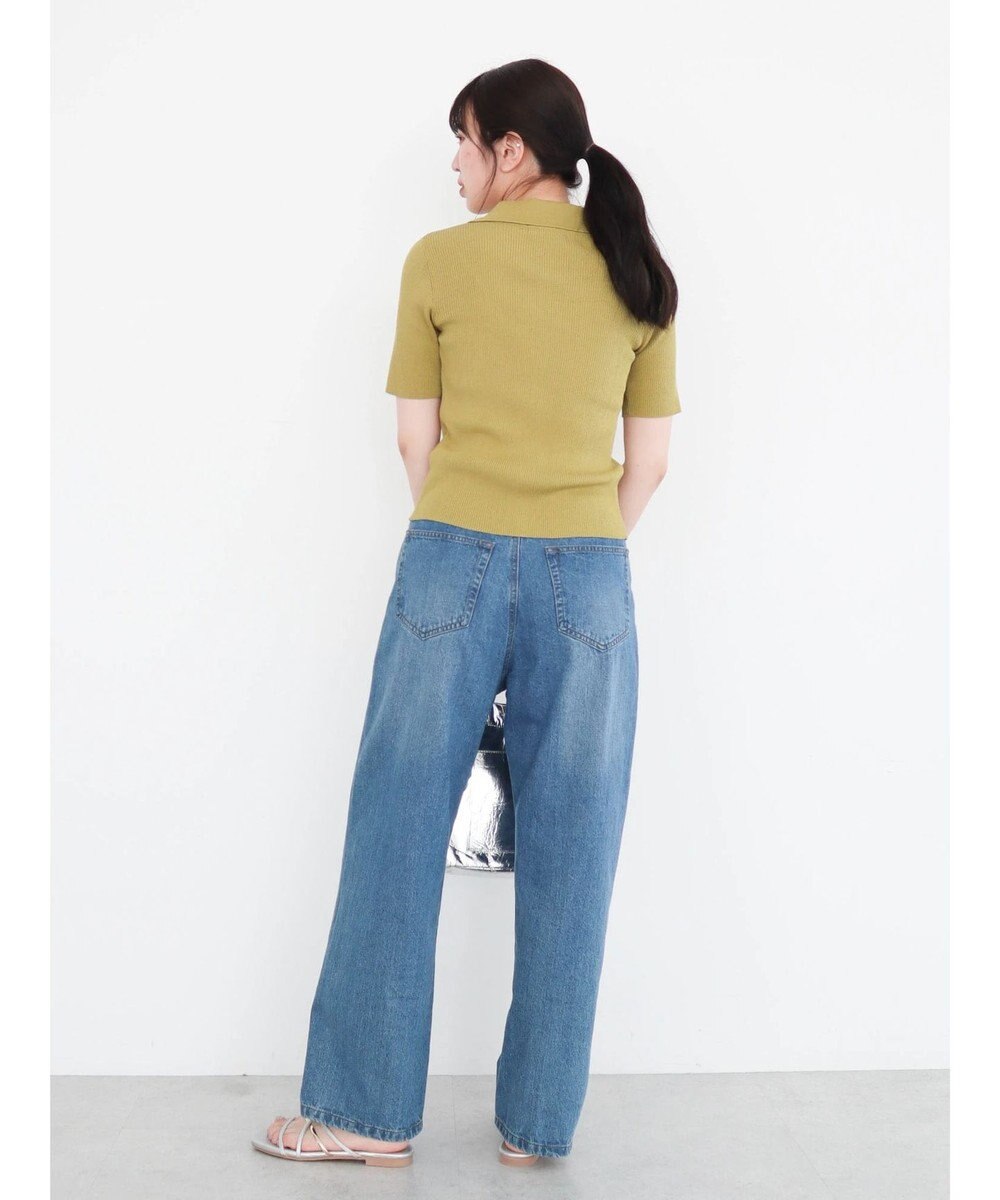 Green Parks ５分袖衿付きＺｉｐプルオーバー 