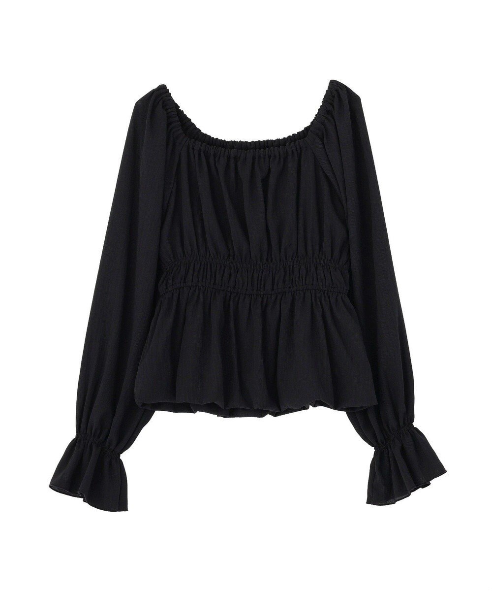 earth music&ecology バルーンヘムブラウス 