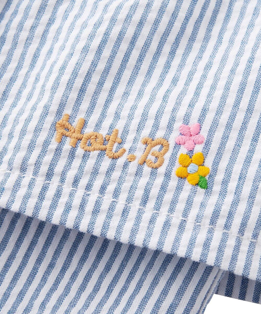 MIKI HOUSE HOT BISCUITS 【80-120cm】 ストライプ キュロットスカート 