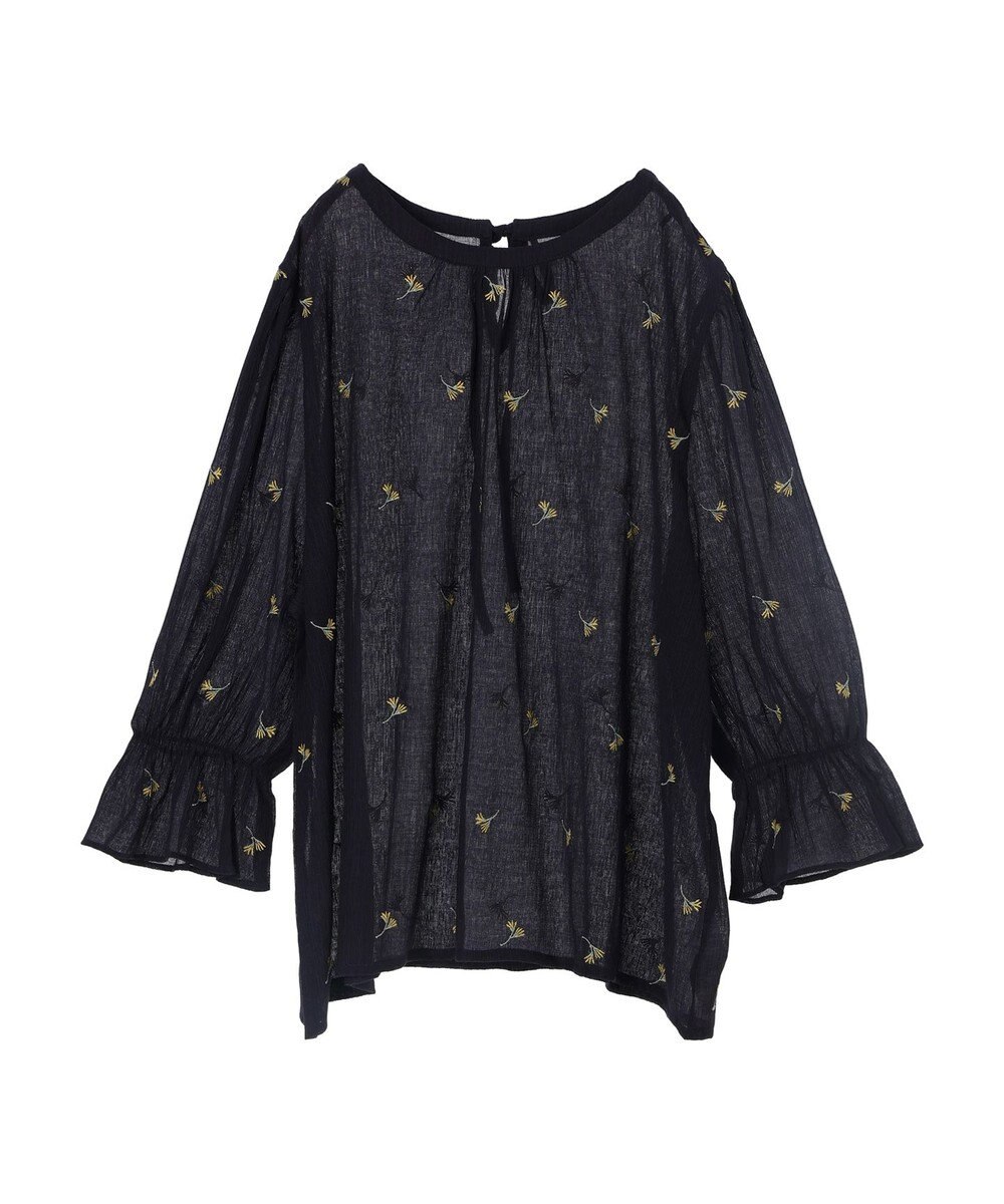 Green Parks シアー刺繍ブラウス 