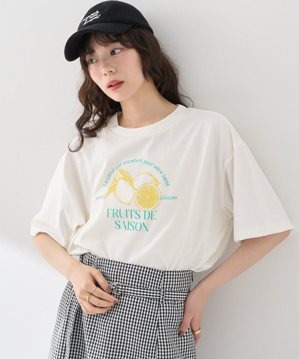 earth music&ecology 【接触冷感/洗濯機可】ＦＲＵＩＴＳ　ＤＥ　ＳＡＩＳＯＮショートＴ 