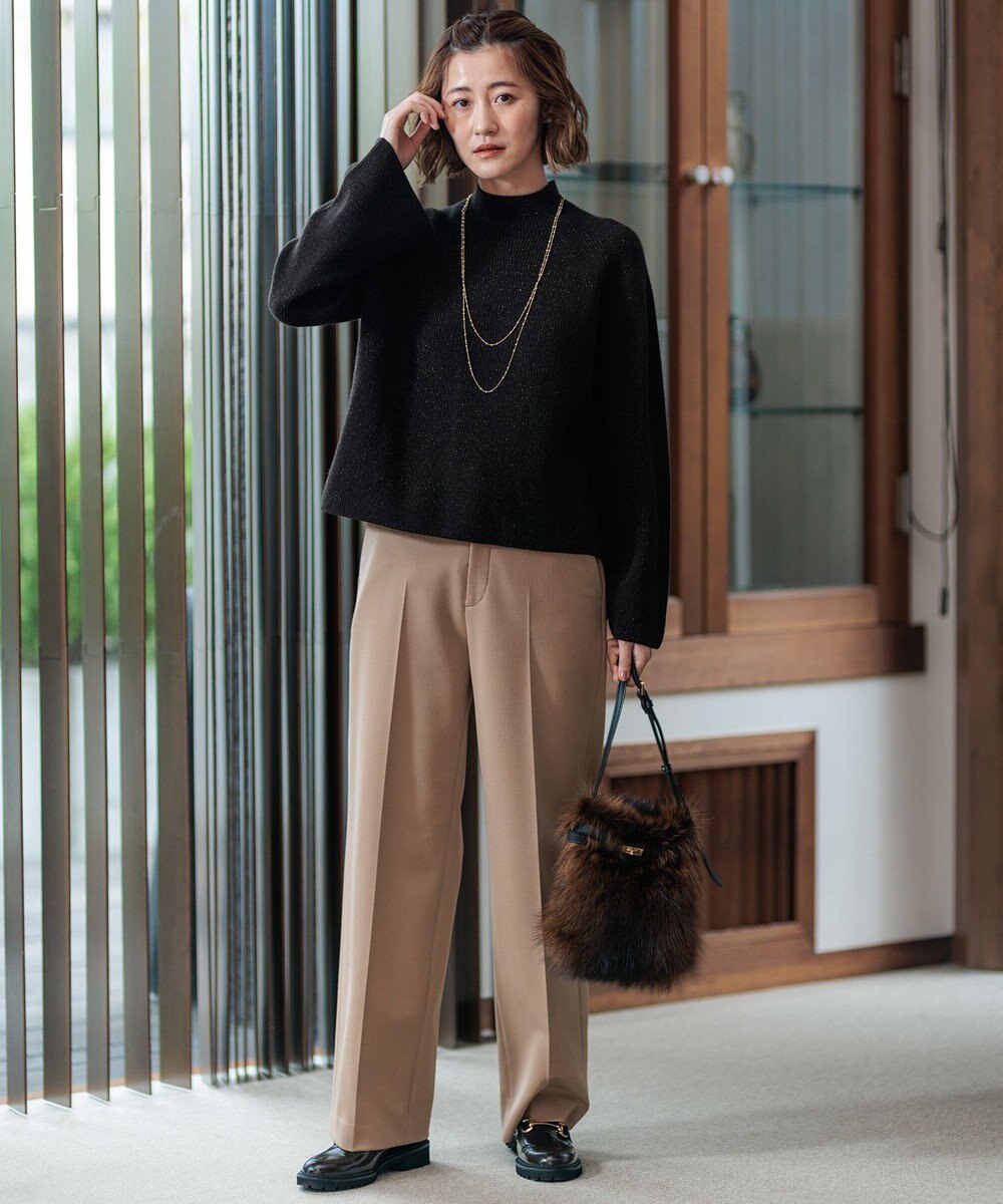 23区 【CLASSY.2月号掲載/洗える】TRストレッチギャバ ワイドパンツ 