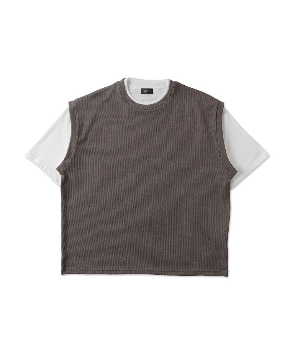 WEGO フェイクレイヤードベストT（S） 