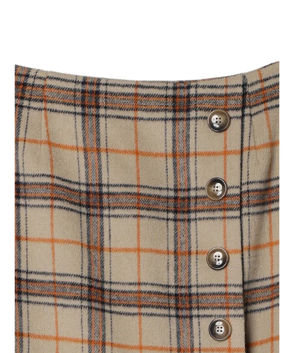 Green Parks シャギーチェックスカート 