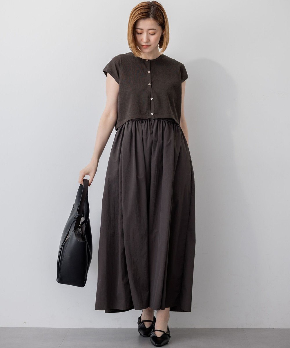 23区 【Oggi8月号掲載/洗える】ニットレイヤード ワンピース 