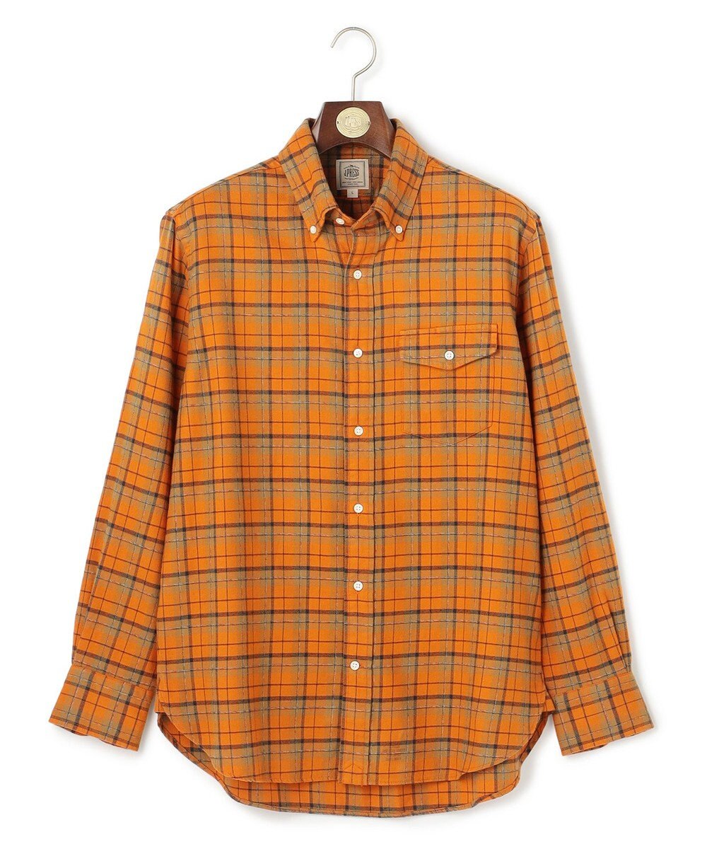 J.PRESS MEN テンセルミックスコットンネルシャツ / B.D. 