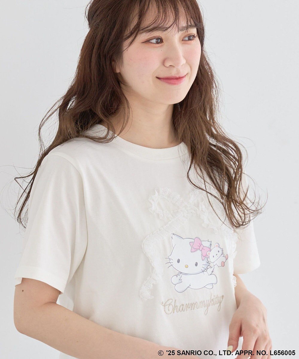 Green Parks チャーミーキティ/レースリボンプリントTシャツ 