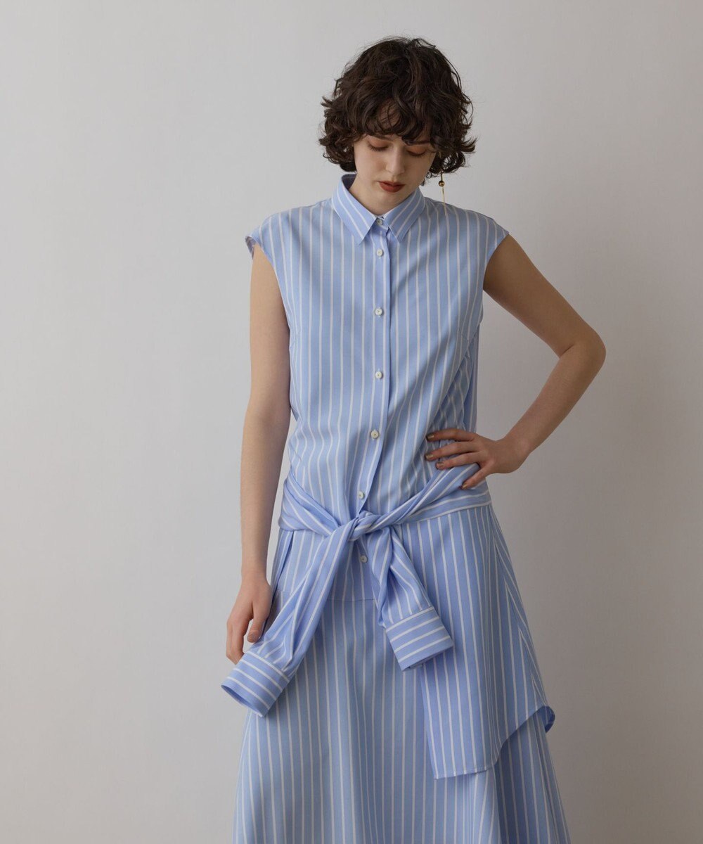 GRACE CONTINENTAL ストライプシャツワンピース 