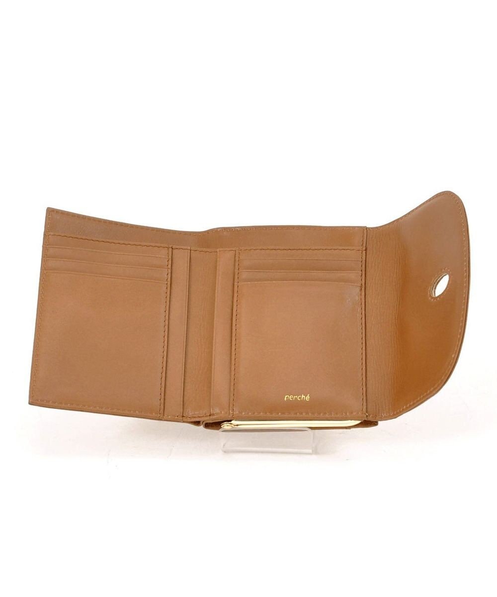 UNBILLION ペルケ perche ジェムストーンヒネリかぶせ二つ折り財布 